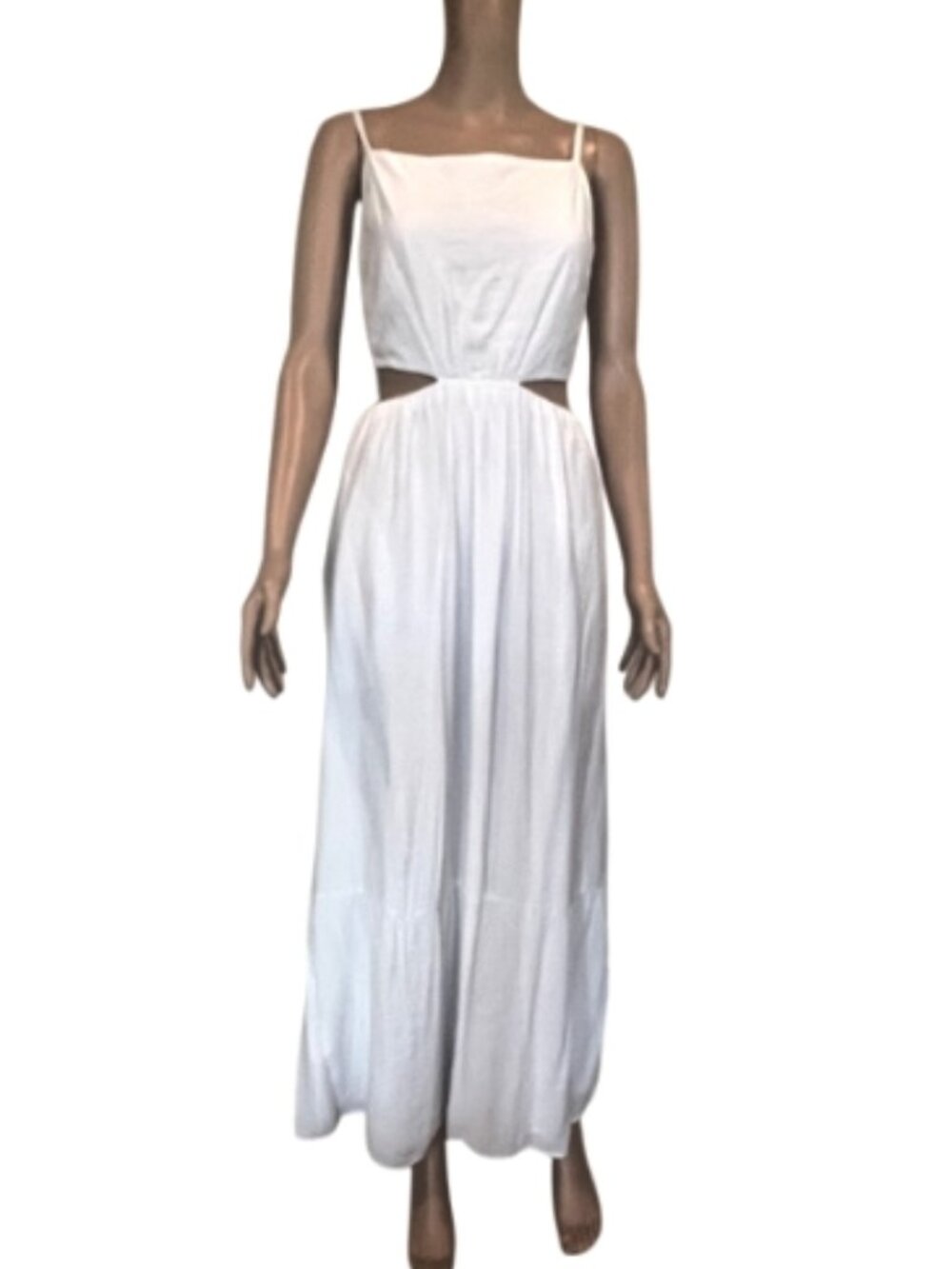 Abercrombie & Fitch White Cutout Maxi Dress – Size Large – NWT